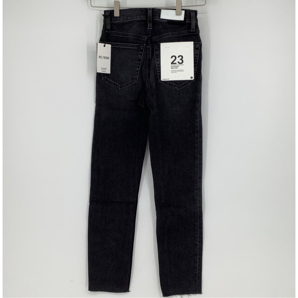 NEW! RE/DONE Size 23 90s High Rise Ankle Crop Denim Jeans Coal $265 msrp I9-12 - Picture 3 of 10